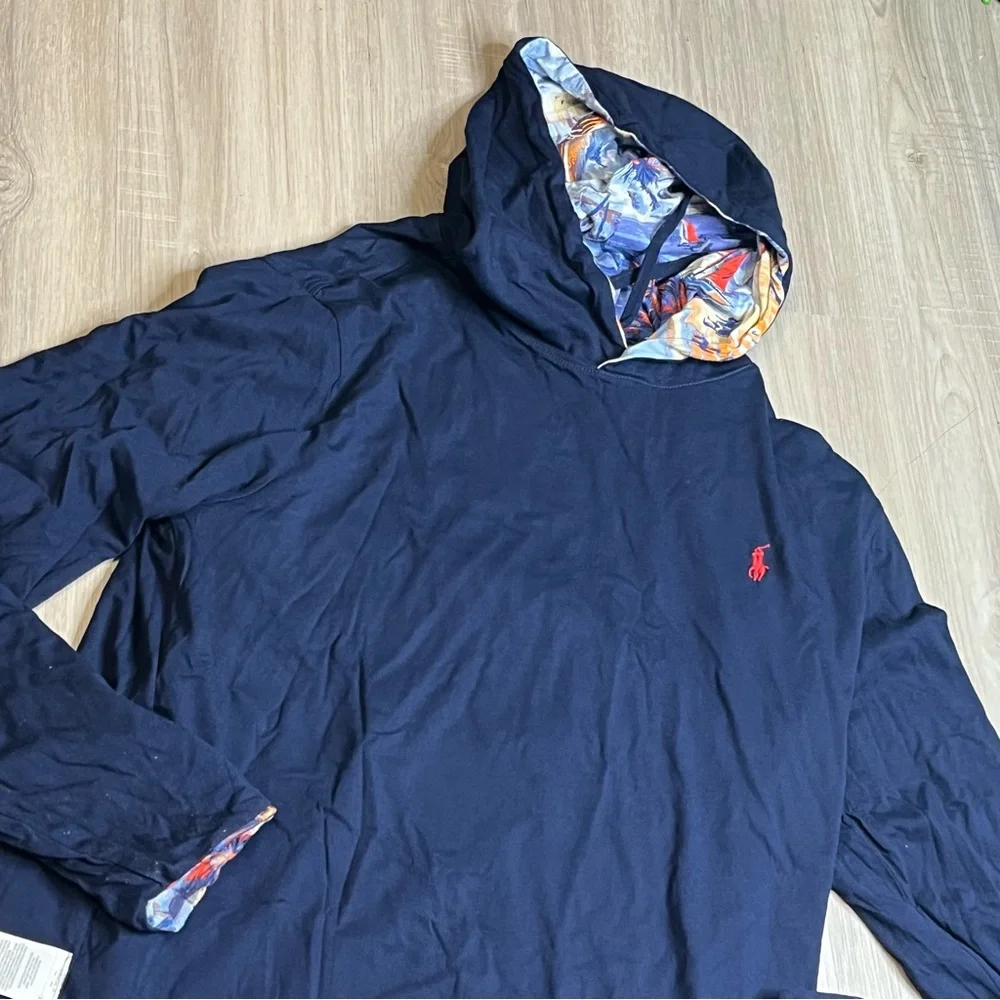 Men’s‎ Polo Ralph Lauren Reversible Tropical Hawaii Print Hooded Pullover Medium